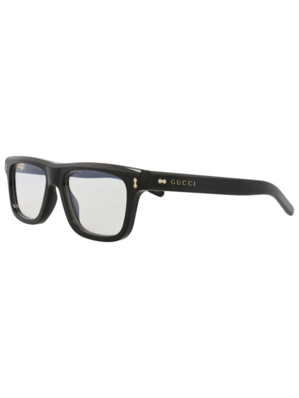 New Gucci Women's Sunglasses Square Rectangle Recycled Acetate Frame Mens Black